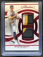 2025 Panini Flawless Konnor Griffin Dual Prospect Patches Ruby #/20