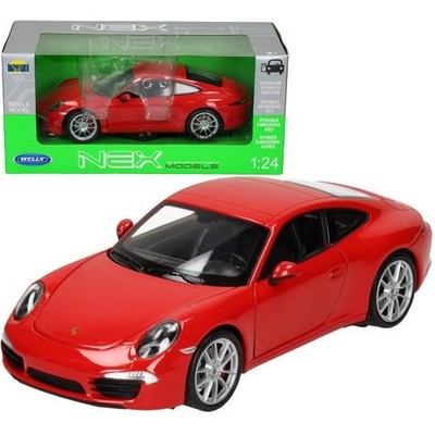 Porsche 911 Carrera S Welly Maßstab:1:24 Metall-Kunststoff Modellauto Rot