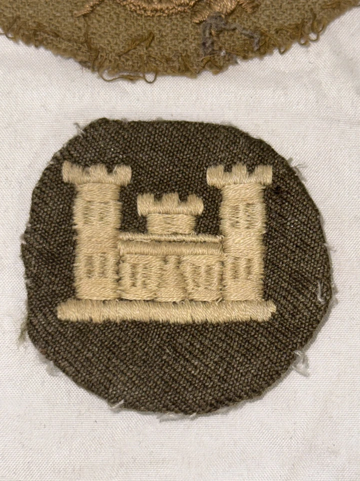 WWI WWII US Army Engineer/QM Patches Lot of 4 Vintage Insignia Chevrons       - Image 3 of 4
