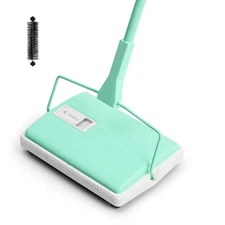 Eyliden X-Large Carpet Sweeper - Quiet Manual Sweeper for Carpets & Rugs | 1 Ext