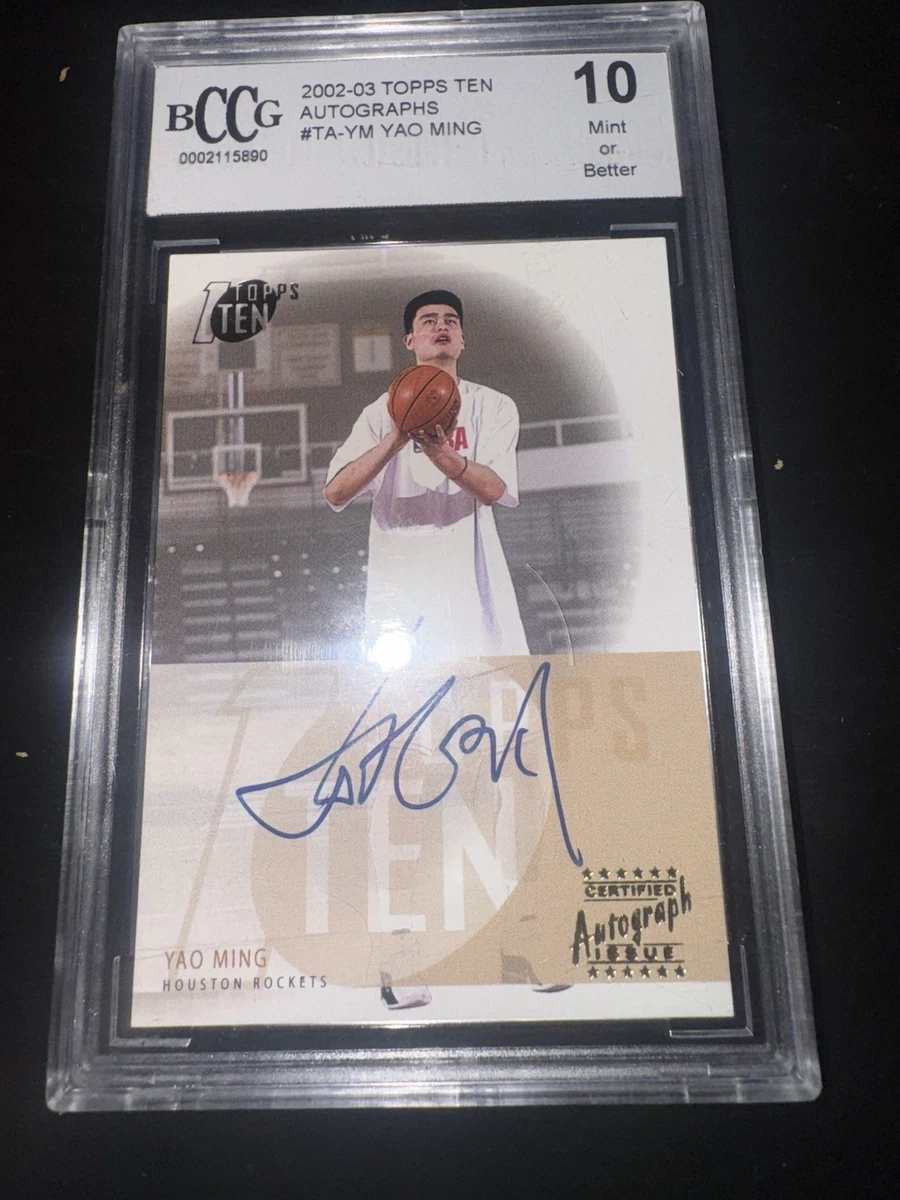 Topps Yao Ming Basketball Autographed Sports Trading Cards