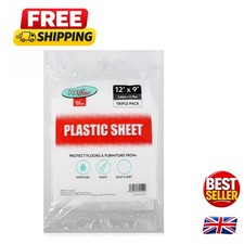 Reusable Extra Large Dust Sheets (12' x 9') - 3 Pack for Paint and Dirt Defense
