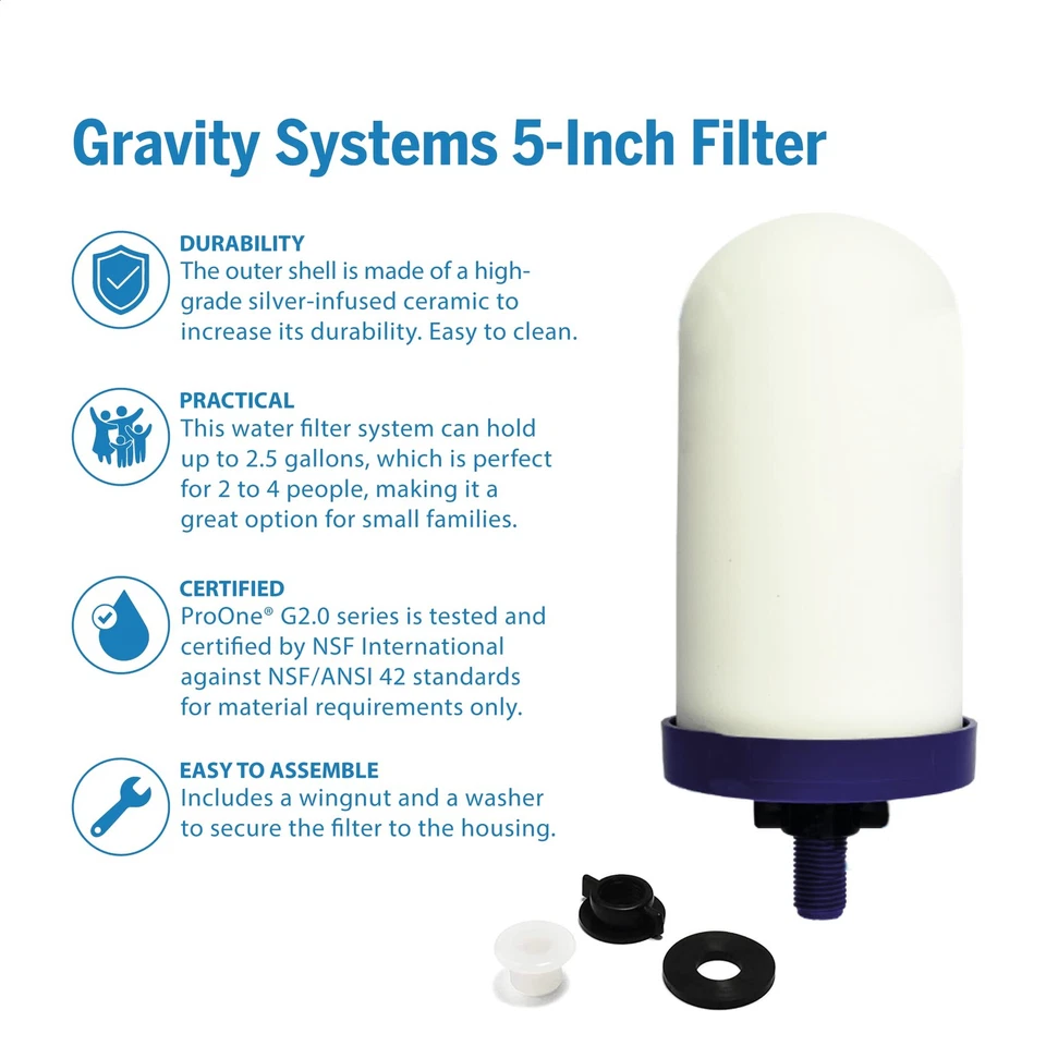 G-Series 5-Inch Gravity Water Replacement Filter, Traveler+, Big+, and Big II... - Image 4 of 4