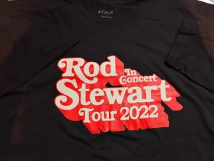 T-shirt Concert Rod Stewart - Taille L - Noir, Motif Graphique - Coton - Occasion Très Bon état - Unisexe