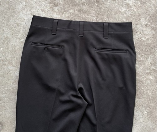 Vintage 70s Men’s Black Polyester Bootcut Flared Pants Slacks 32x32 Talon Zipper - Picture 16 of 17