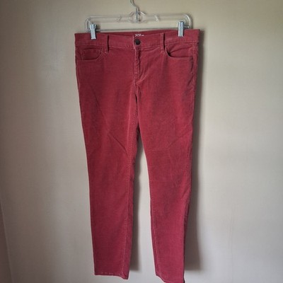 Ann Taylor LOFT Brick Red Modern Skinny Corduroy Pants; Size 8P