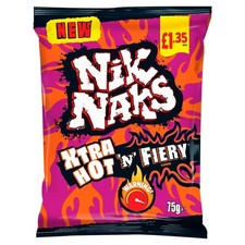Nik Naks Xtra Hot 'N' Fiery Crisps 20 x75g PMP Bags