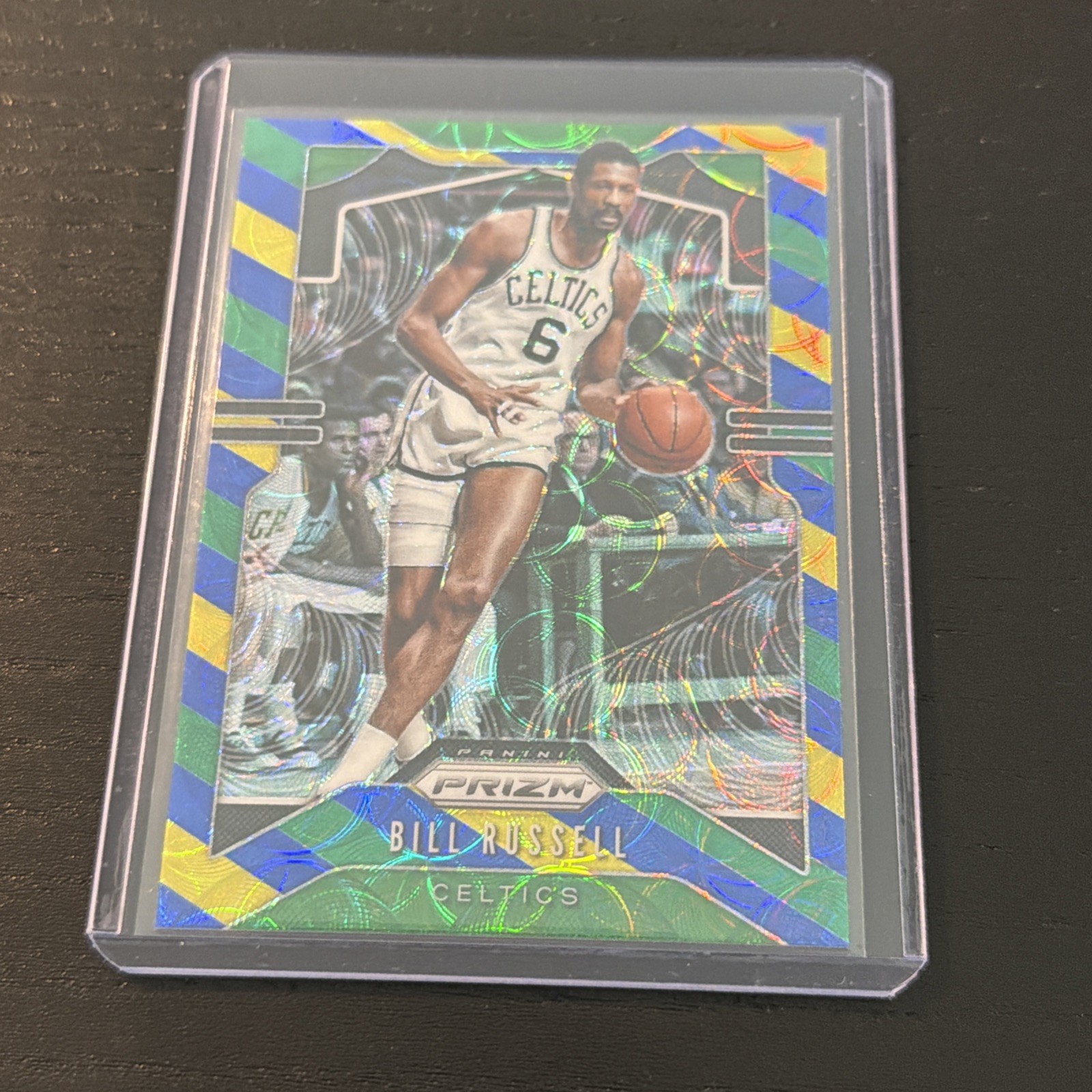 2019-20 Prizm #21 Bill Russell - Blue Yellow Green