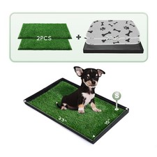 Dog Grass Pad with Foldable Dog Litter Box,Small Liner Base for Balcony U