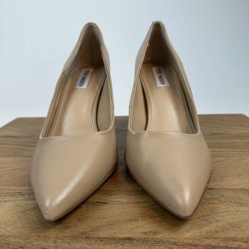 Neu Steve Madden Luiza beige spitz zulaufende Damen-Lederpumps Größe 11 M - Bild 3 von 7