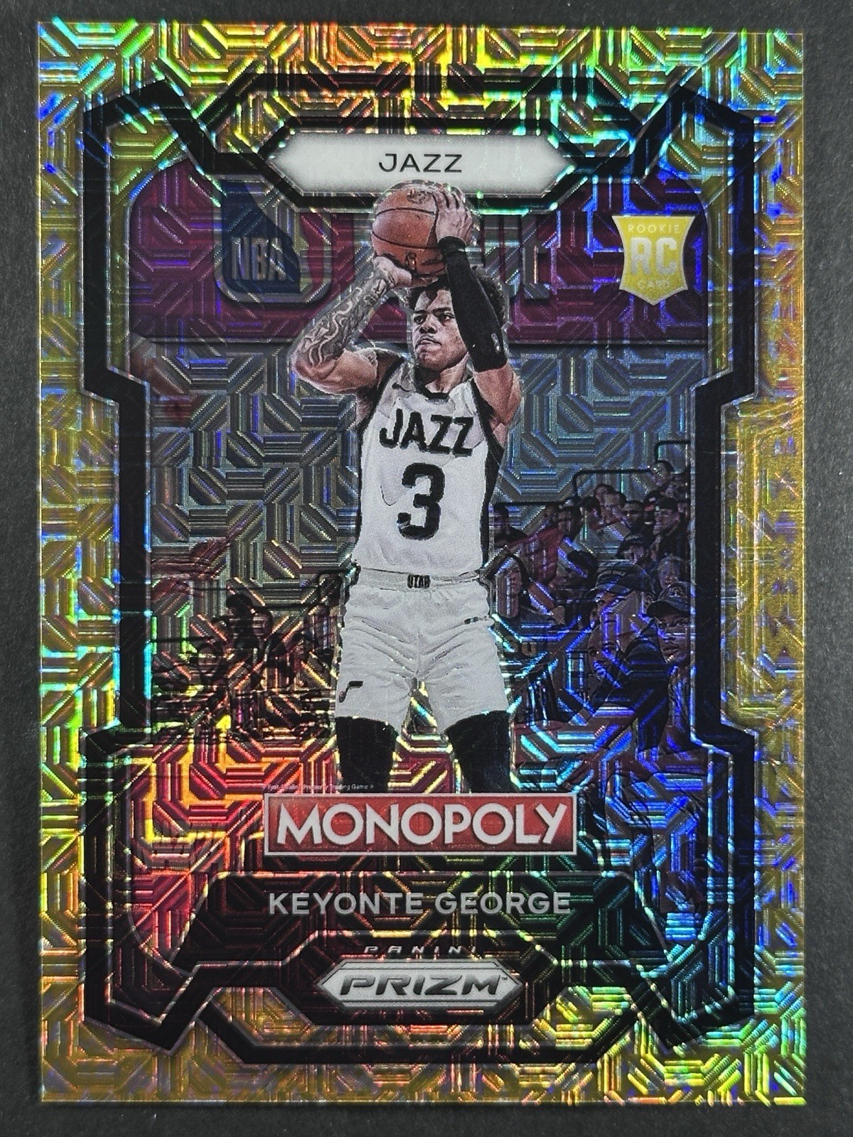 2023-24 Panini Prizm Monopoly Keyonte George Gold Millionaire Shimmer /500 #87