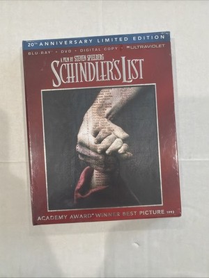 Schindlers List (Blu-ray/DVD, 2013, 3-Disc Set, 20th Anniversary)
