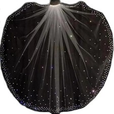 Glitter Sparkling One Layer Crystal Wedding Veil with Comb High Quality