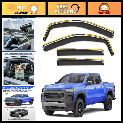 2023-2026 Truck Window Rain Guards Visors Deflectors for Chevy Colorado/GMC Cany