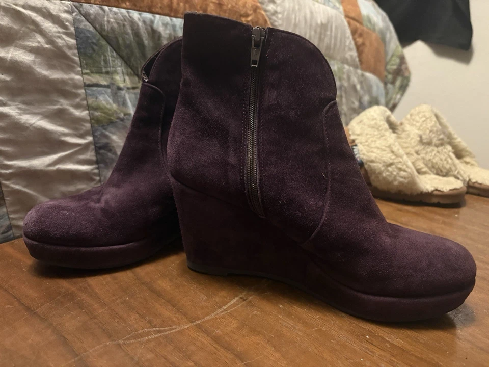 CORDANI women's wedge suede booties boots - Image 2 of 4