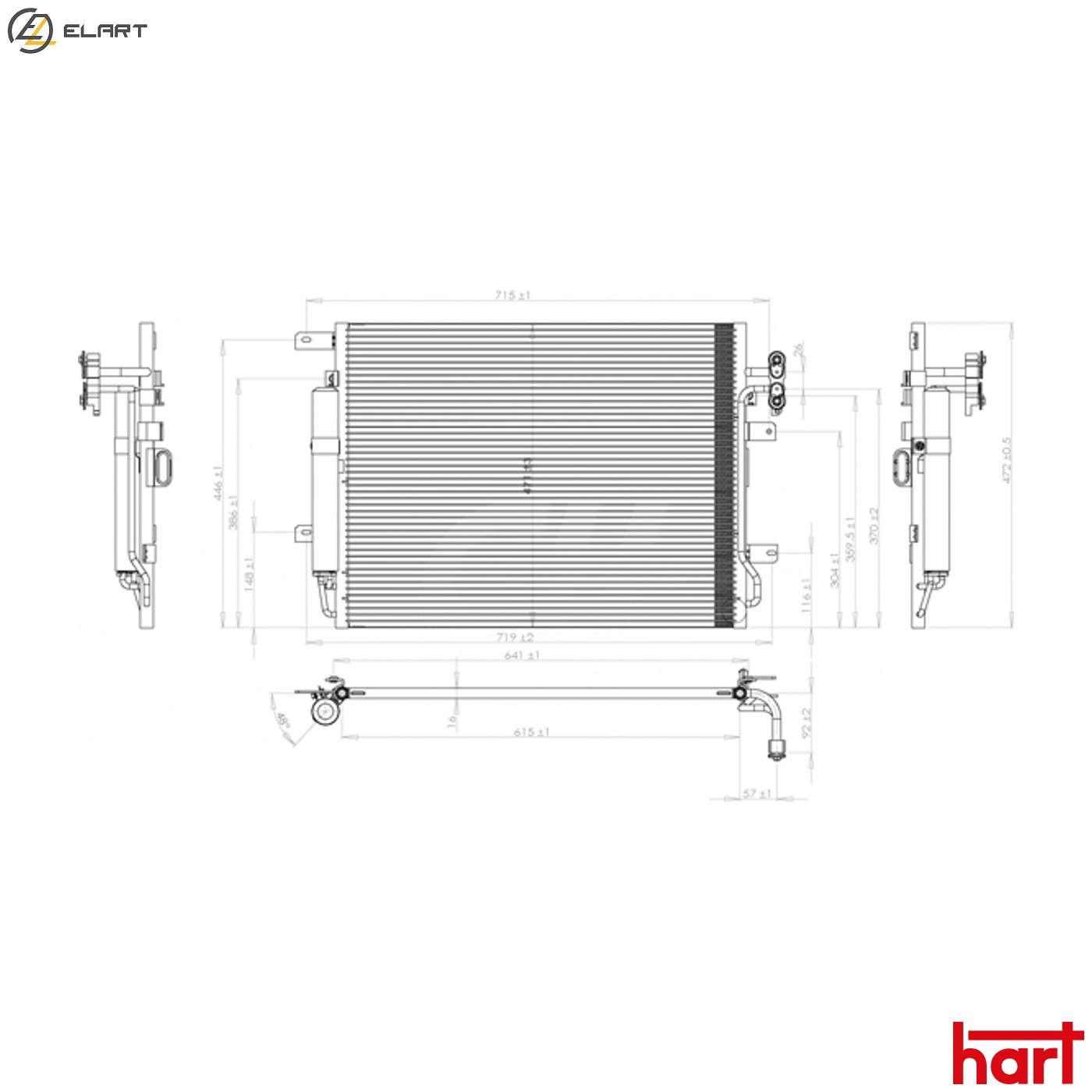 CONDENSER AIR CONDITIONING 616 789 FOR LAND ROVER DISCOVERY/IV RANGE/SPORT 3.0L