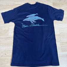 Vtg Hanes Beefy-T Happy Shirts Humpback Whale Maui Hawaii Men's Surf M Tee S.S.