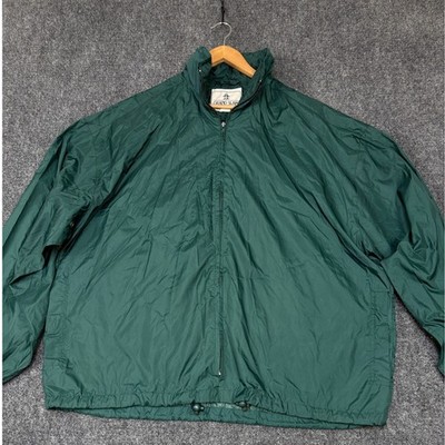 Grand Slam Windbreaker Jacket Mens XXL Green Excellent Full Zip Penguin Logo