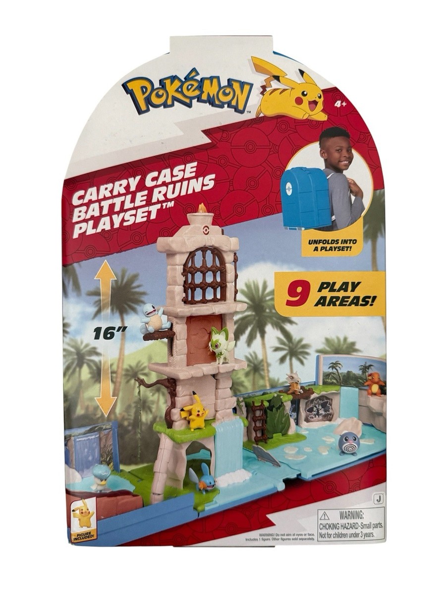 レ*イ様 ポケモンフィギアとバック Pokémon Carry Case Battle Ruins Playset - Portable Transforming