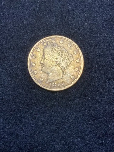 1883 V Nickel Gold Plated “$5 Gold Coin” Historical Interest Item
