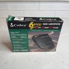 Vintage Radar Detector Cobra ESD-6200, 360  Laser Eye Detection 6 Band ESD NEW