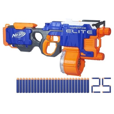 Nerf N-Strike Elite HyperFire Motorized Blaster, 25-Dart Drum, Rapid-Fire Action