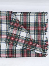 4 Yards Dress Stewart Tartan 100 Wool Fabric 60" Wide Plaid Scottish Kilt Craft