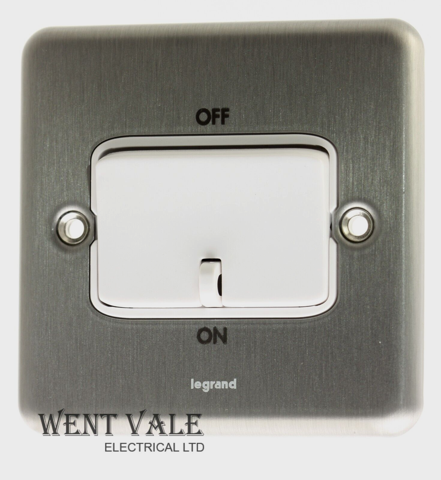 Legrand Synergy Deco - 7330 09  Brushed Steel 10a Three Pole Fan Isolator Switch