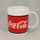Vintage Gibson 1996 Coca Cola Ceramic Logo Red Coffee Mug/Cup