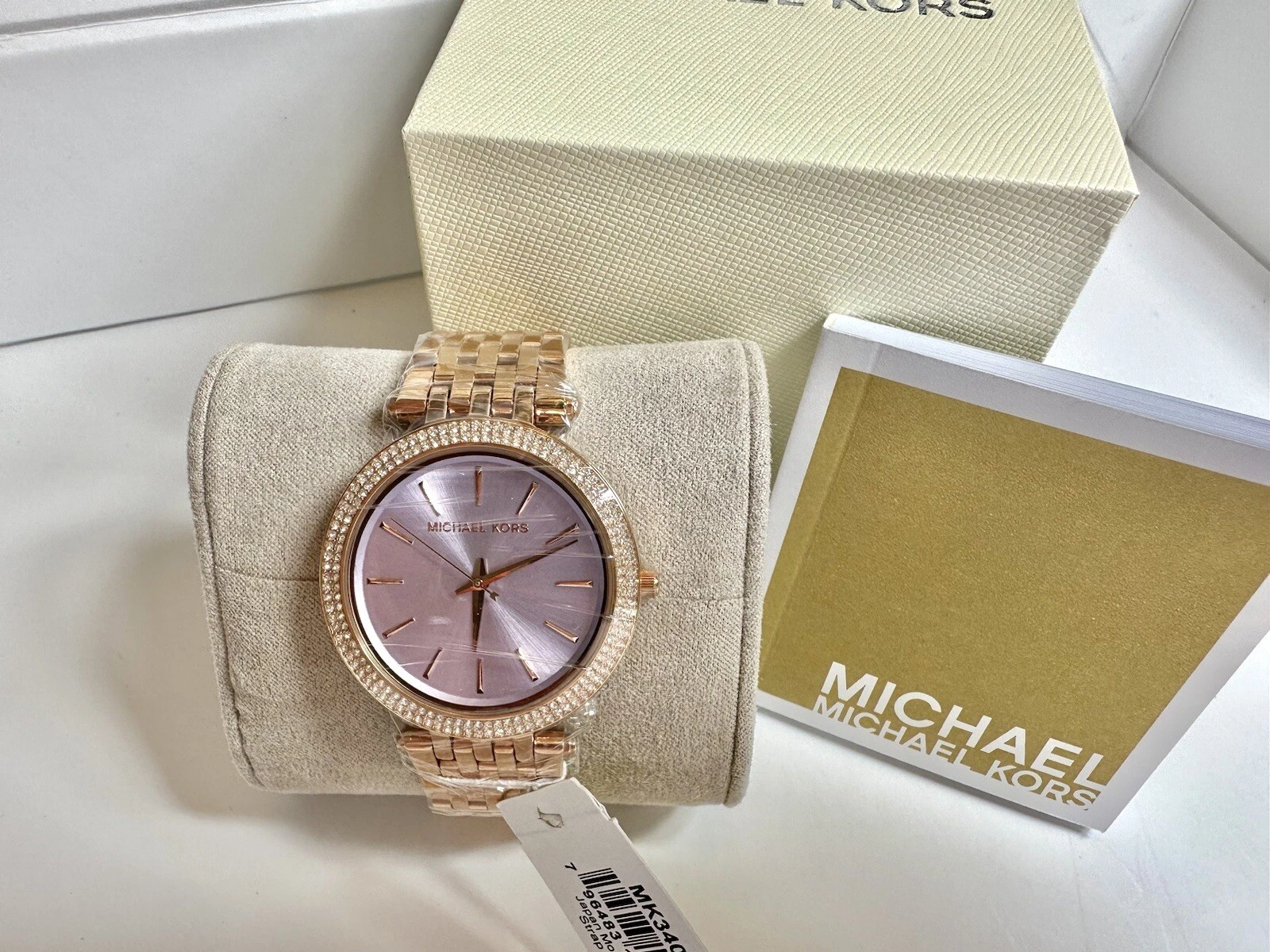 Orologio Donna Michael Kors Darci Quadrante Viola Rosa Tono Oro 39 mm