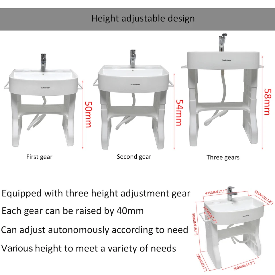 Mini Functional Sink for Kids Toddler Hand Hight Adjustable Mini Washing Station - image 3 of 4