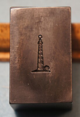 1964 FIGURAL LIGHTHOUSE Gulf Life Ins Charm STEEL STAMPING DIE Robbins RBX387