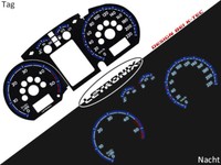 Selbstleuchtende Tachoscheiben Plasma Tacho VW Polo 9N Diesel 0-220 Km/H #