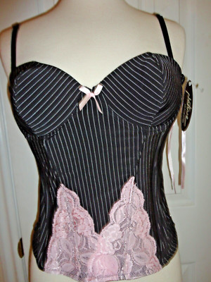 Native Intimates Misses Bustier Corset Lingerie Pink Lace, Black Pink ...