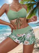 New Split Two-piece Bikini Plus Size Bikini Swimsuit for Women