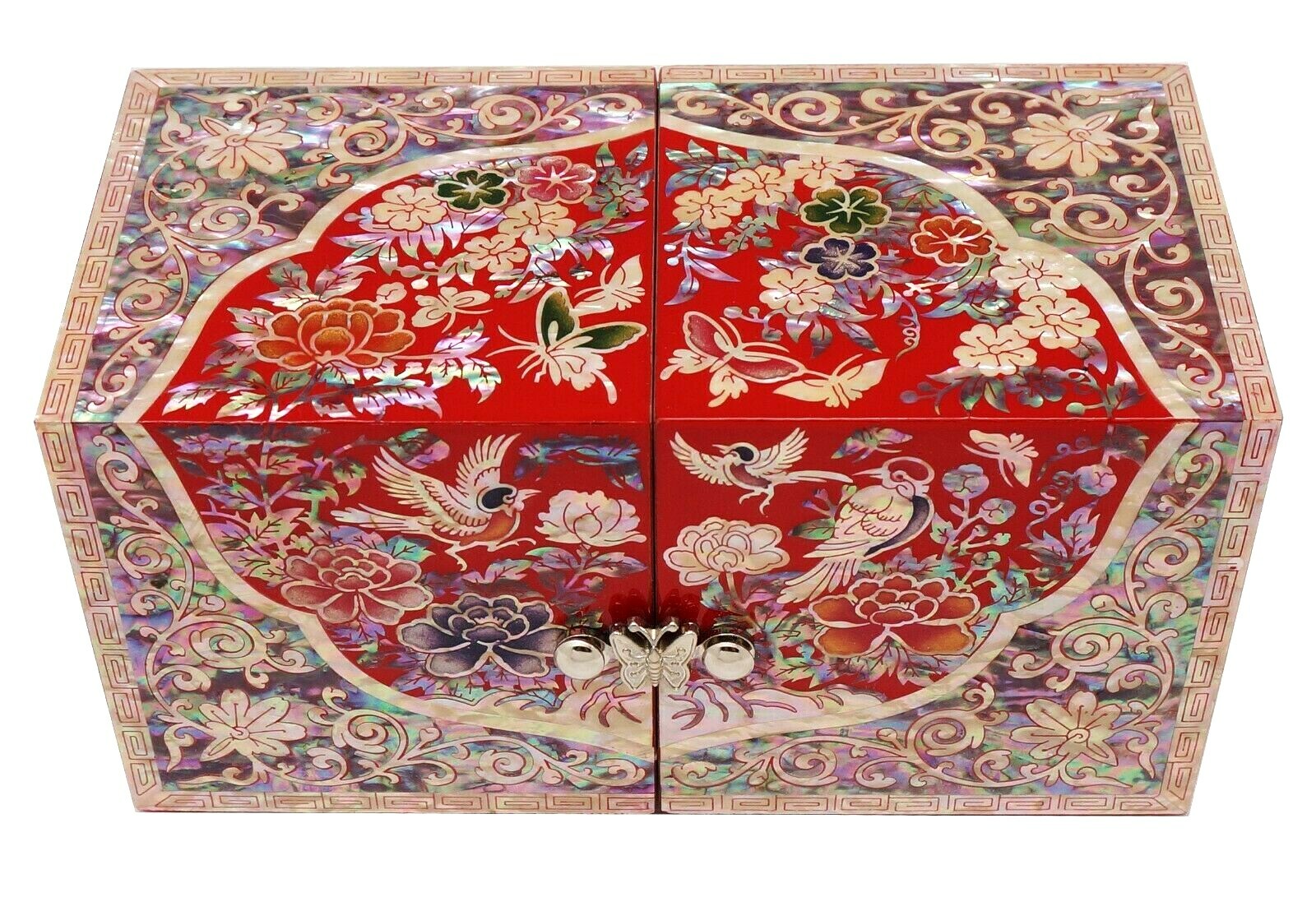 Mother of Pearl 4 Drawers Jewelry Box Necklace Bracelet Earrings Ring Box Case