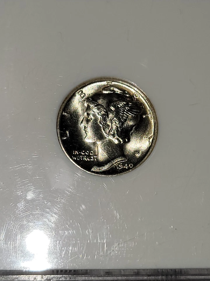 1940 S Mercury Dime MS67 NGC ANA Lustrous (near full bands) Beautiful Example - Image 2 of 4
