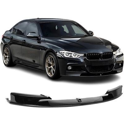 Frontlippe Spoilerlippe Schwert Front passt für BMW 3er F30 Tuning schwarz