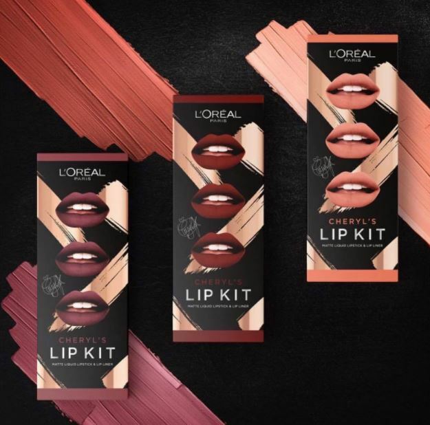 L'OREAL Cheryl's Matte Lip Kit - Lip Paint & Liner BOXED - Various