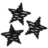 Streudeko Weihnachten Schwarze Sterne Holz Ø4Cm 72 StüCk Dekoration