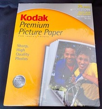 KODAK Premium Inkjet High Gloss Photo Paper 75 Sheets 8.5 x 11  HP SEALED 