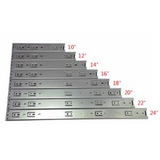 10"-24" Full Extension Ball Bearing Heavy Duty Drawer Slide Track Rail 100-lbs
