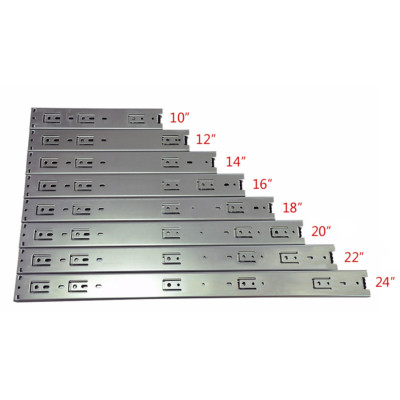 10''-24'' Full Extension Ball Bearing Heavy Duty Drawer Slide Track Rail 100-lbs