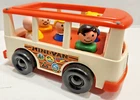 Vintage Fisher Price Little People 1969 #141 Mini Van Play Family Red White