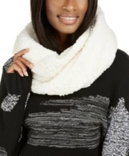 INC International Concepts Faux Sherpa Loop Infinity Loop Scarf Ivory #27