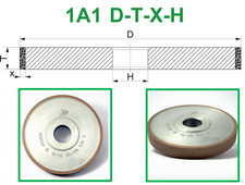 1A1 Diamond and  CBN straight grinding wheels D16-350 mm, resin bond, Poltava