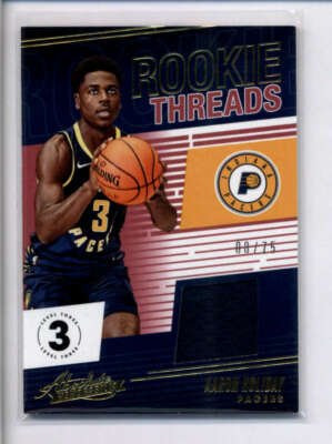 AARON HOLIDAY 2018/19 PANINI ABSOLUTE ROOKIE USED WORN JERSEY #08/75 AJ2478