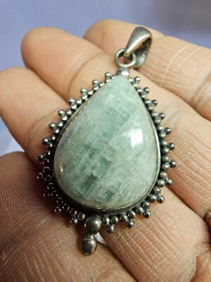 DP Duog Palous 925 sterling india Pendant Adventurine Teardrop Pendant 