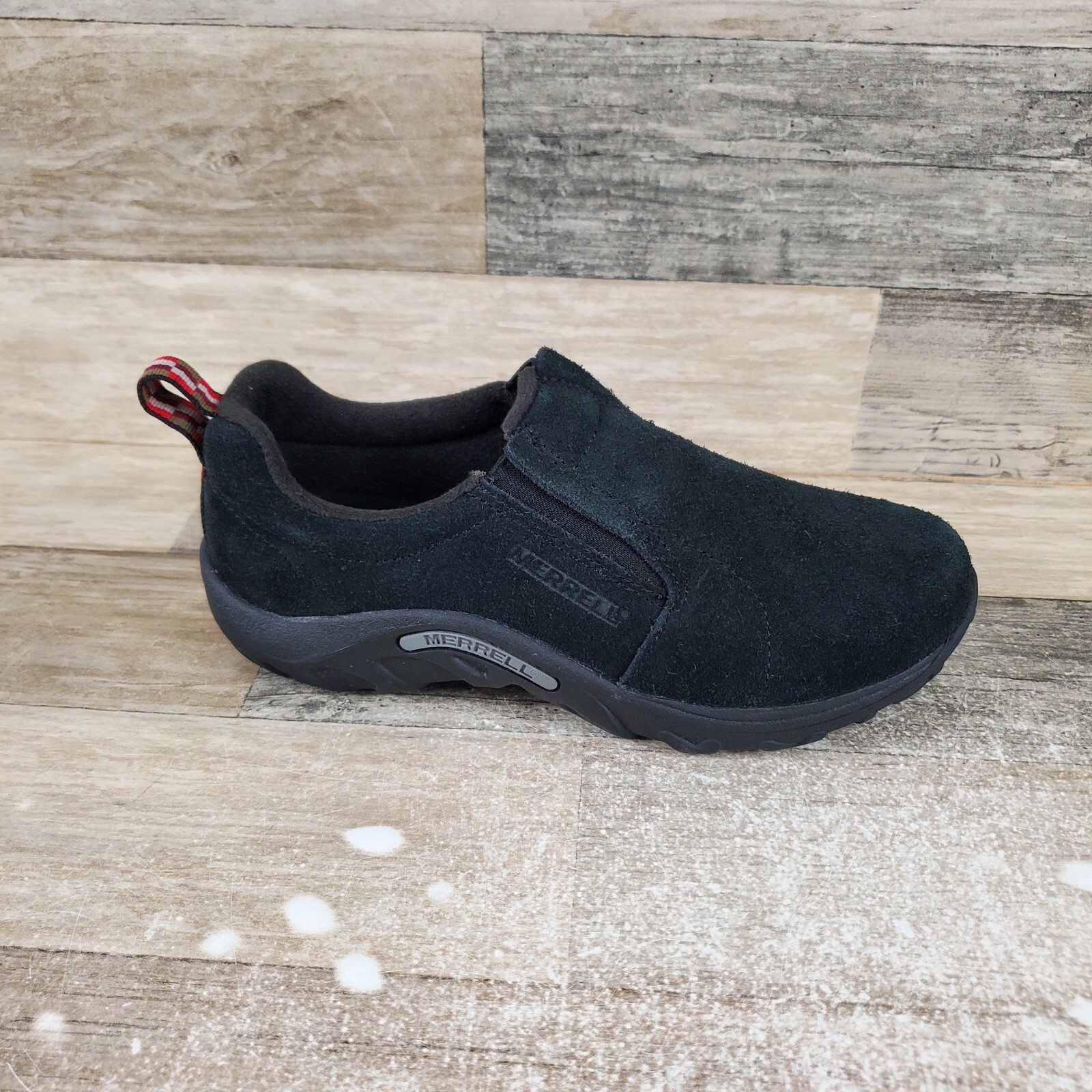 Scarpe da bambino Merrell Jungle Moc taglia 3 5 M nere sneakers basse impermeabili slip on