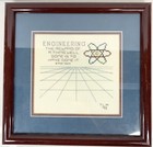 Vintage ENGINEER ENGINEERING Needlepoint Handmade Art Framed 12x12 — photo 2